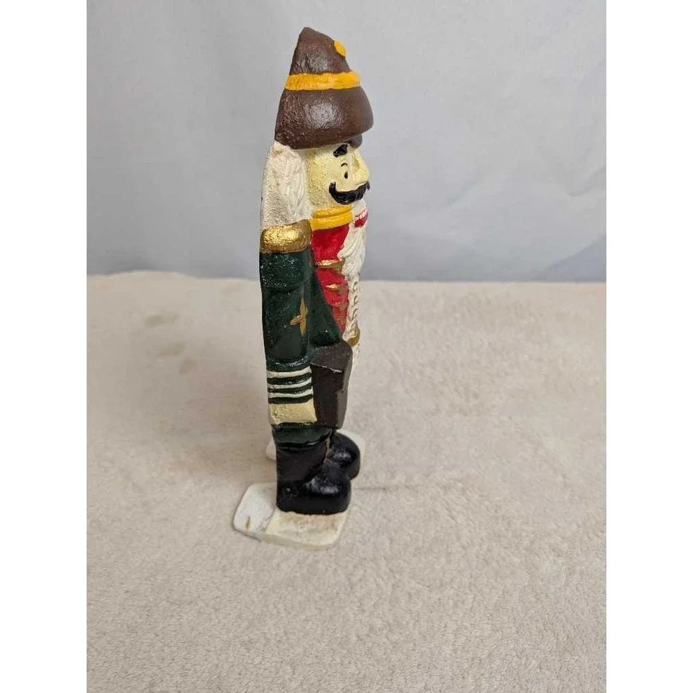 Vintage Cast Iron Nutcracker Soldier Door Stop Decorative Figurine Holiday‎